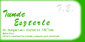 tunde eszterle business card